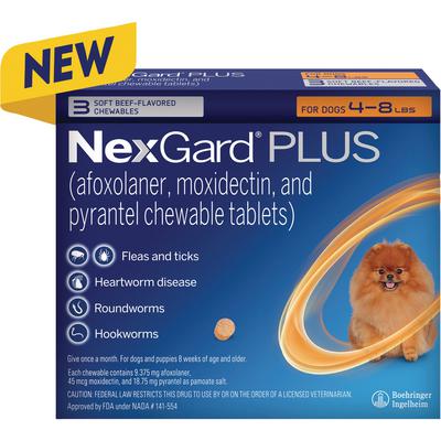 NexGard® PLUS (afoxolaner, moxidectin and pyrantel chewable tablets) for Dogs